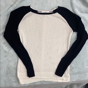 Women's White and Black Sweater